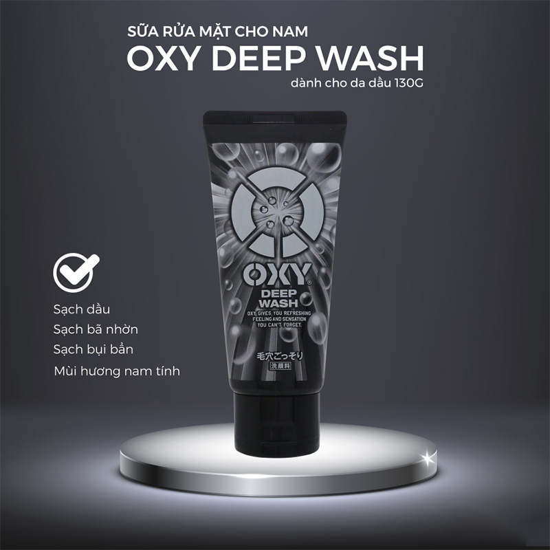 Sữa rửa mặt Oxy làm sạch sâu cho nam ROHTO