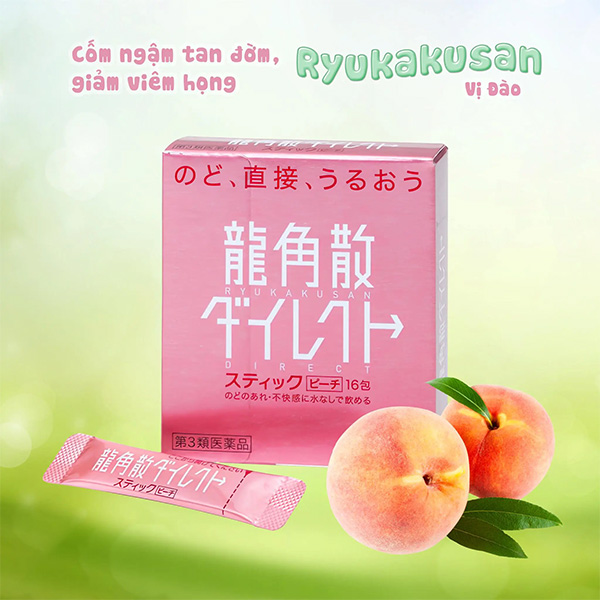 cốm ngậm trị ho, tan đờm RYUKAKUSAN