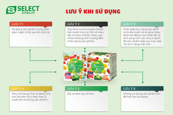 Bột lá đại mạch non, rau xanh và trái cây S Select