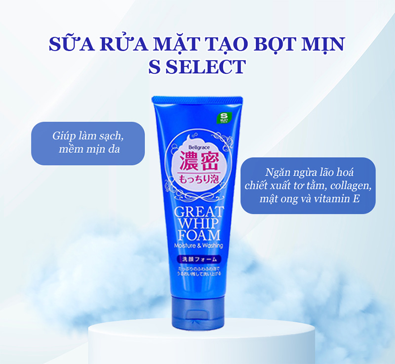 S SELECT - Sữa rửa mặt tạo bọt mịn 150g
