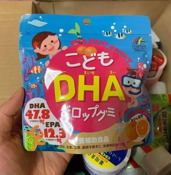 Kẹo bổ sung DHA&EPA vị quýt UNIMAT RIKEN 90 viên