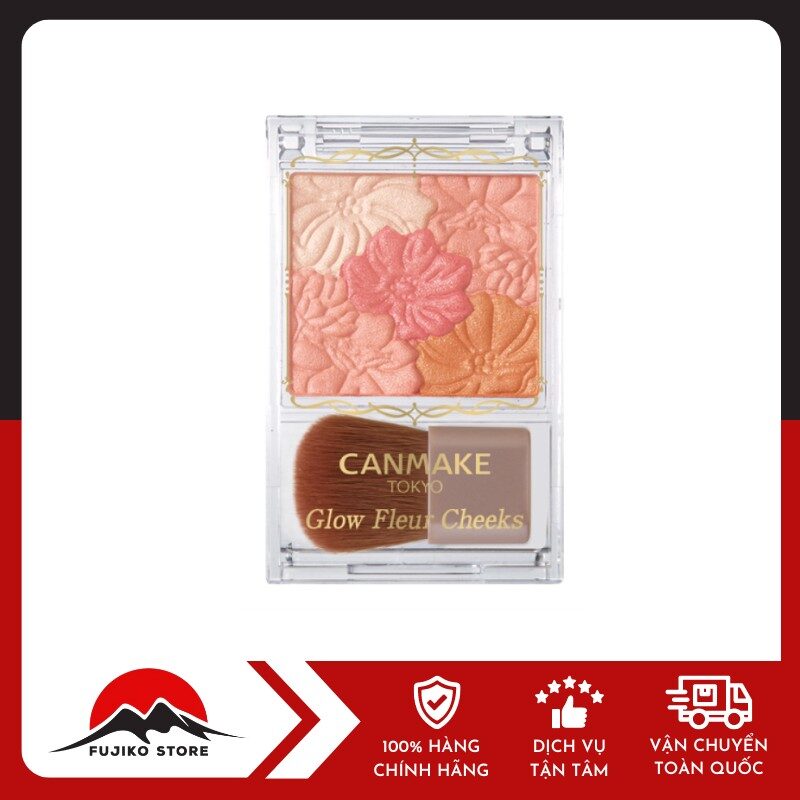 CANMAKE - Phấn má hồng Glow Fleur Cheek (03-màu cam)