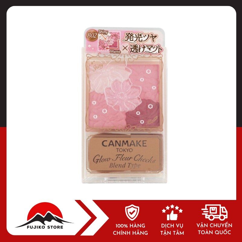Phấn má hồng Glow Fleur Cheek Blend Type B02 CANMAKE