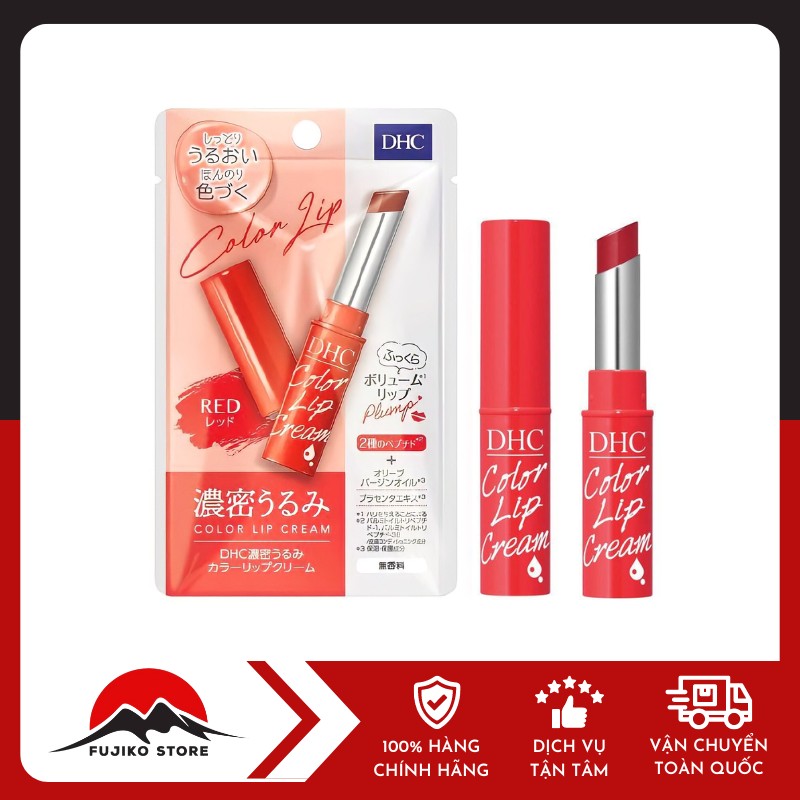 DHC-son-duong-moi-mau-do-plump DHC - Son dưỡng môi Colour Lip (Đỏ Plump)