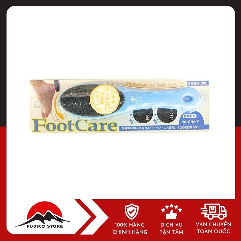 GREEN BELL - Dụng cụ chà gót chân 2 mặt màu xanh