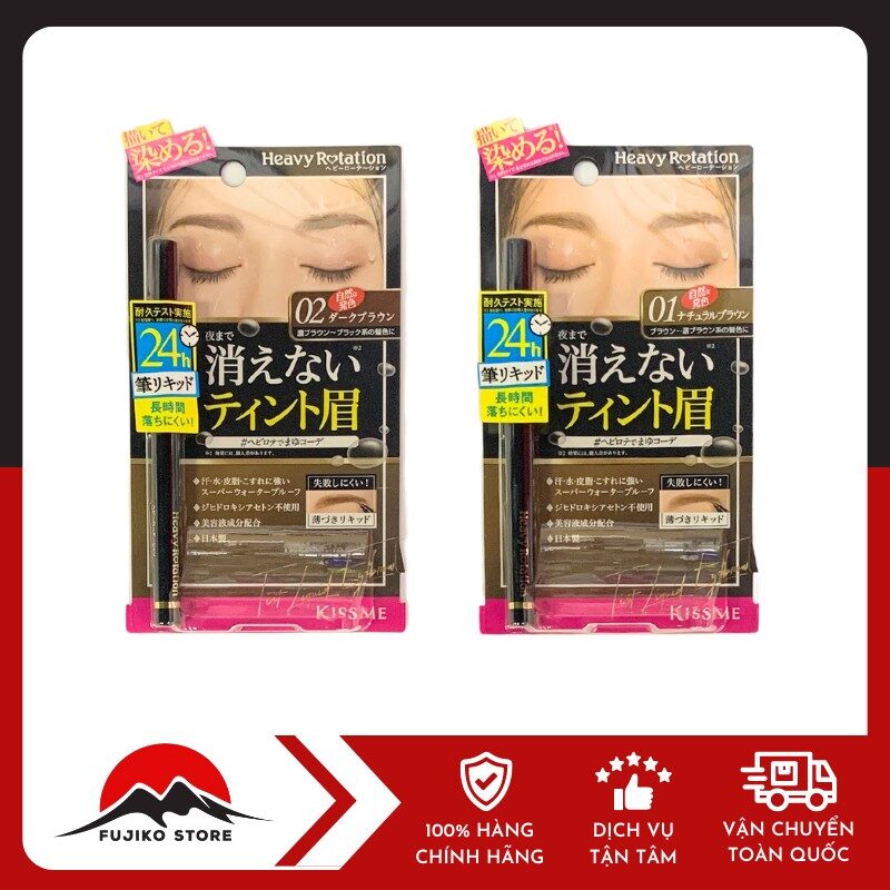 Bút kẻ lông mày dạng nước chống trôi, siêu bền màu KISSME
