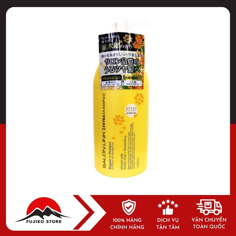 Dầu gội Salon Link siêu duỡng phục hồi tóc hư tổn chứa chiết xuất hoa mộc vàng KUMANO YUSHI