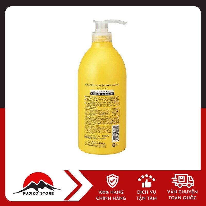Dầu gội Salon Link siêu duỡng phục hồi tóc hư tổn chứa chiết xuất hoa mộc vàng KUMANO YUSHI