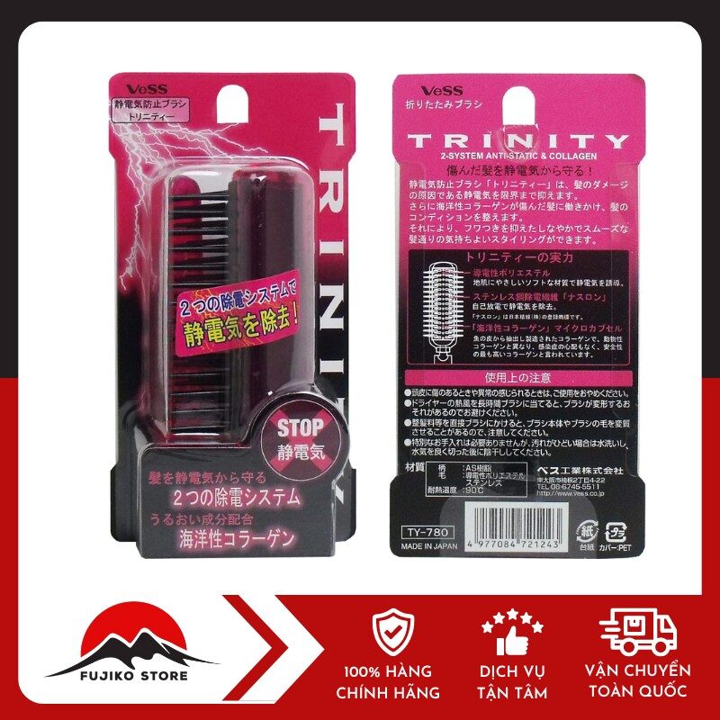 Lược chải chống tĩnh điện VeSS dạng gấp gọn LIFTREJU