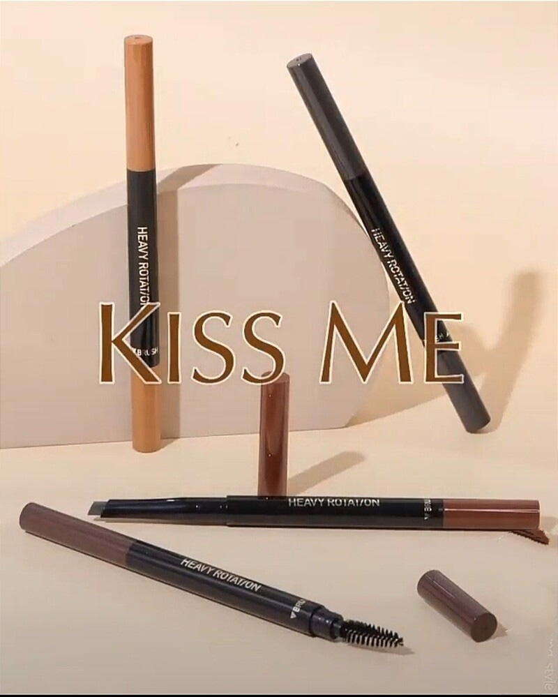 Bút chì sáp kẻ lông mày siêu mảnh, mịn, không trôi KISSME