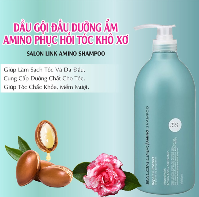 Dầu gội Salon Link Amino phục hồi và bảo vệ dành cho tóc khô KUMANO YUSHI