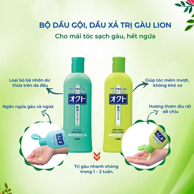 Dầu xả đặc trị gàu và ngứa da đầu LION