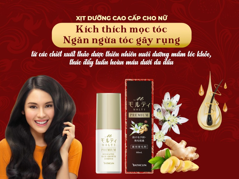 Xịt dưỡng tóc cao cấp ngăn ngừa gãy rụng dành cho nữ MOLTY