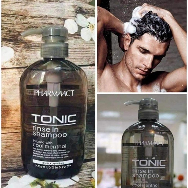 Dầu gội xả 2 in 1 trị gầu nam tonic PHARMAACT 600ml