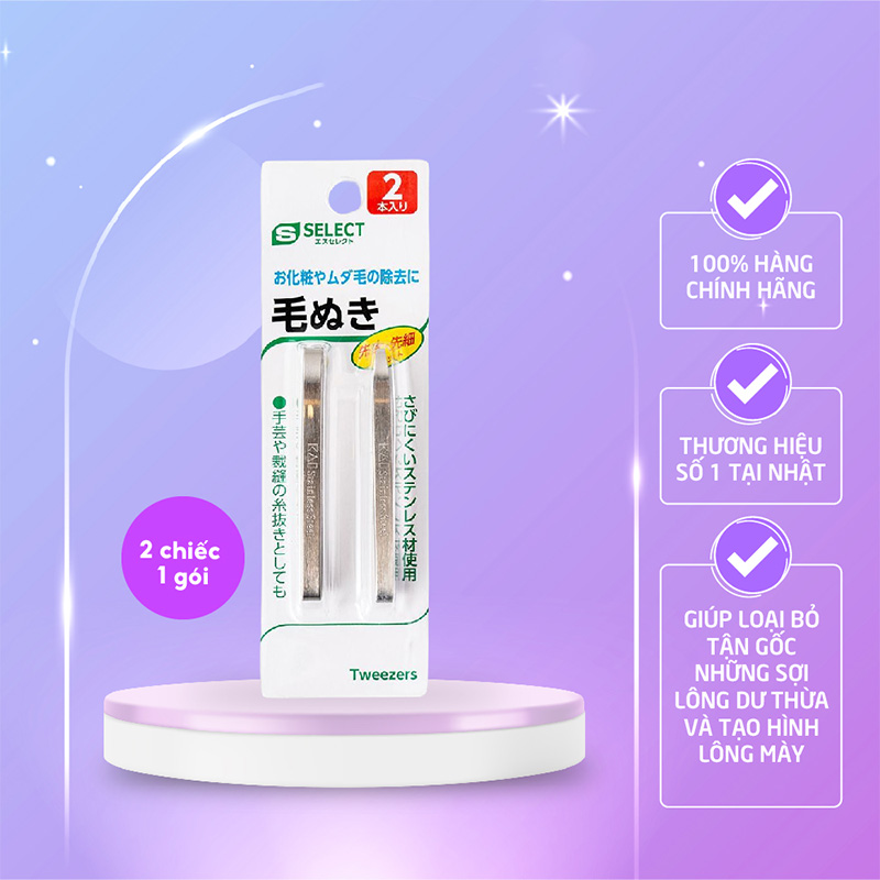 Set 2 nhíp nhổ lông S SELECT