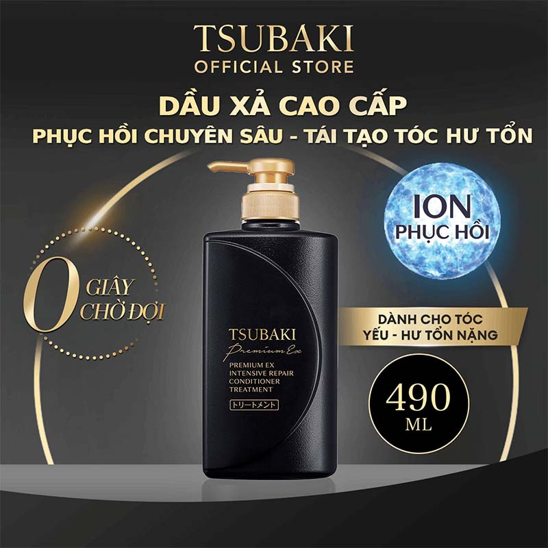 Dầu xả Tsubaki phục hồi hư tổn nặng & giảm gãy rụng SHISEIDO
