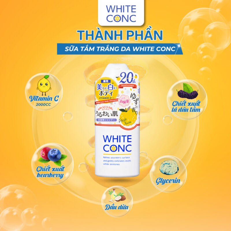 Sữa tắm trắng da toàn thân WHITE CONC