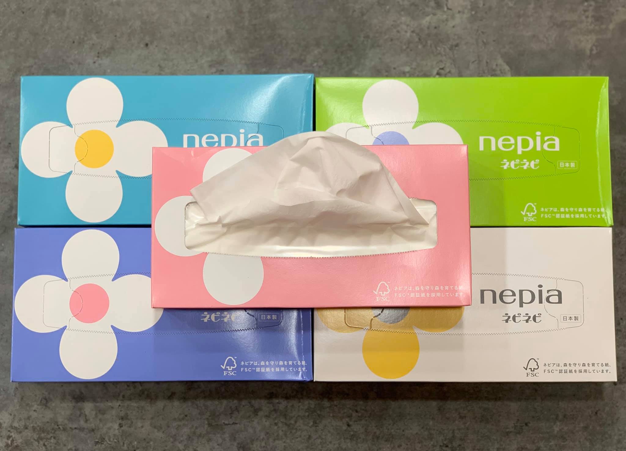 Set hộp giấy ăn (300 tờ x 5 hộp) NEPIA