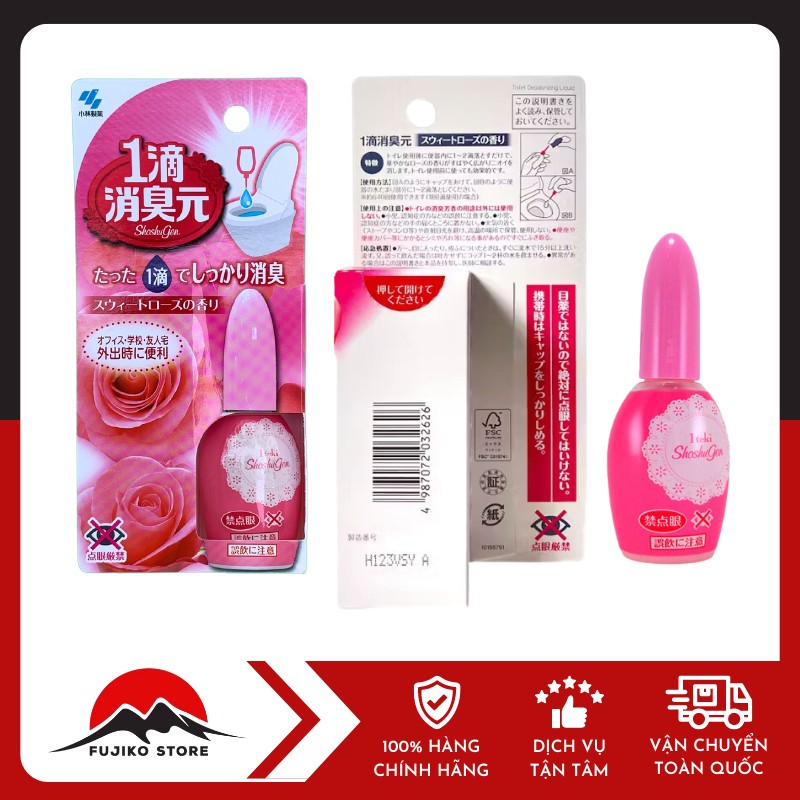 KOBAYASHI-dung-dich-thom-bon-cau-20ml-hoa-hong KOBAYASHI - Dung dịch thơm bồn cầu (hoa hồng) 20ml