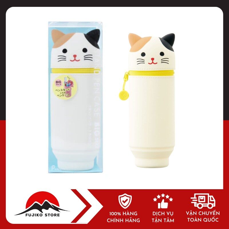 LIHIT LAB - Hộp đựng bút Smart Fit PuniLabo hình mèo trắng