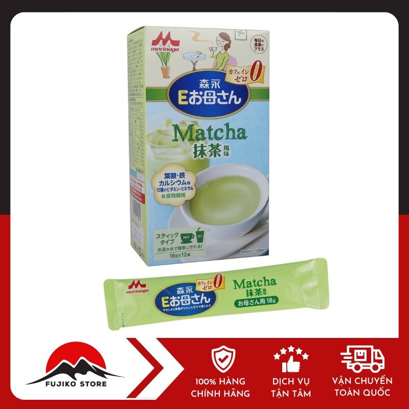 MORINAGA - Sữa bầu vị trà xanh (18g x 12 gói)