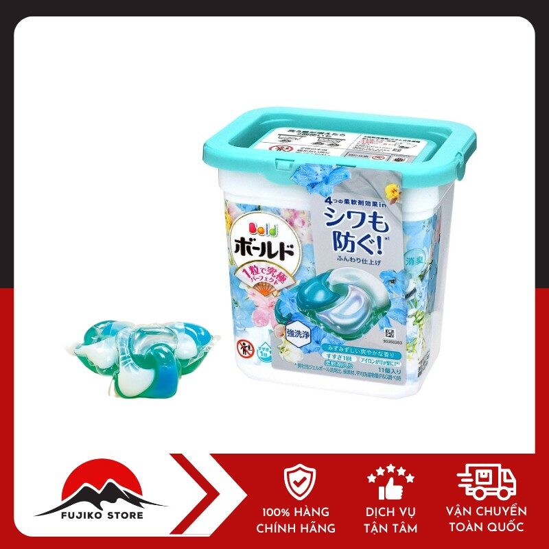 P&G - Viên giặt xả Gelball 4D Bold hương tươi mát (hộp 11 viên)