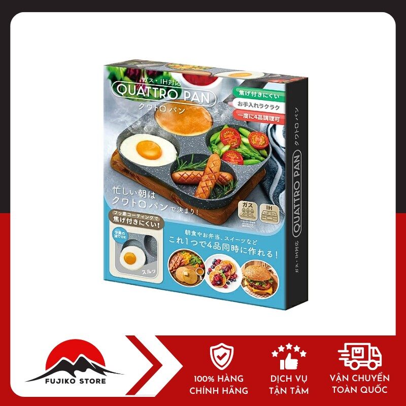 QUATTRO PAN - Chảo chống dính 4 ngăn vân đá cao cấp (dùng được bếp từ)