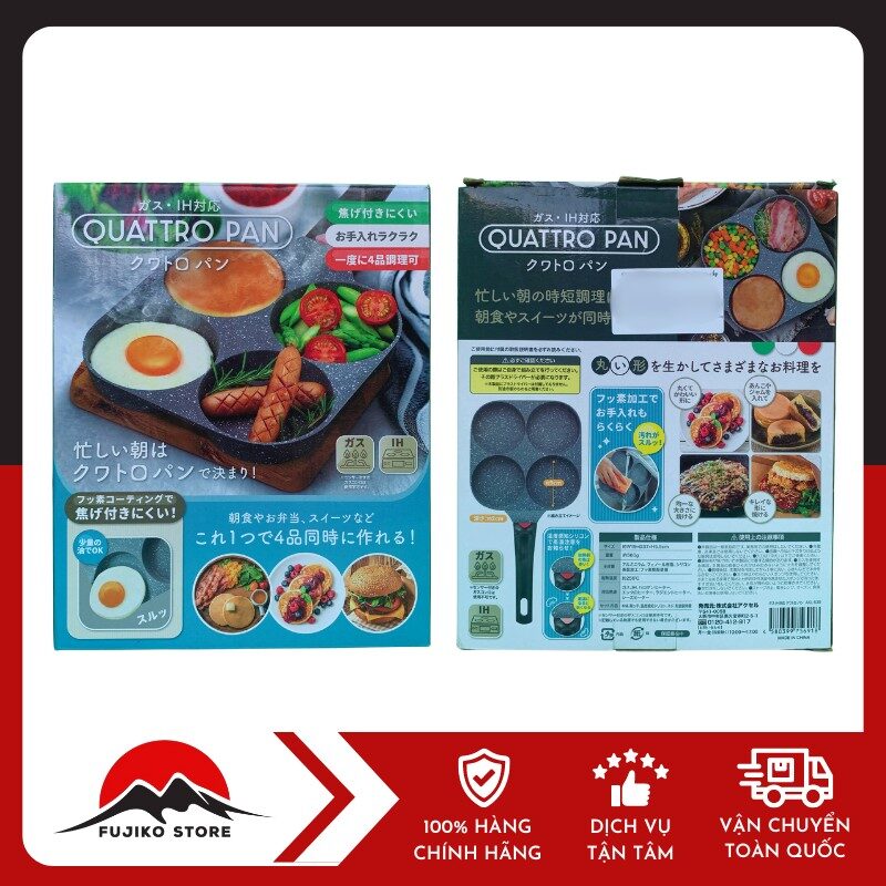 QUATTRO PAN - Chảo chống dính 4 ngăn vân đá cao cấp (dùng được bếp từ)