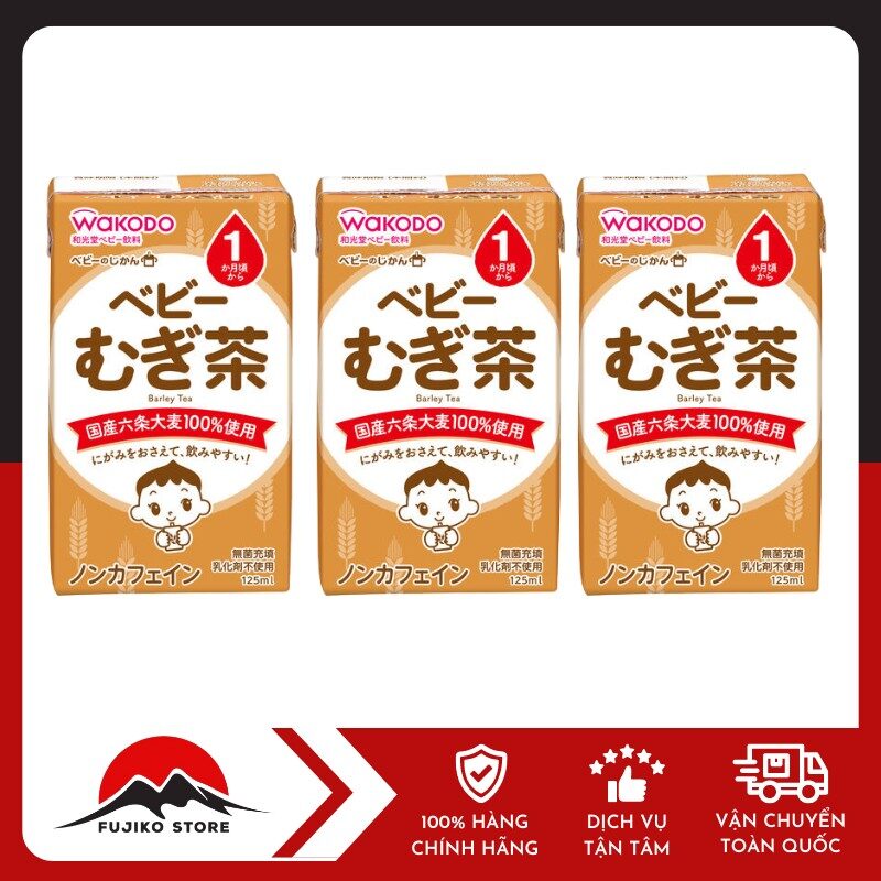 Trà lúa mạch Genki 125ml WAKODO