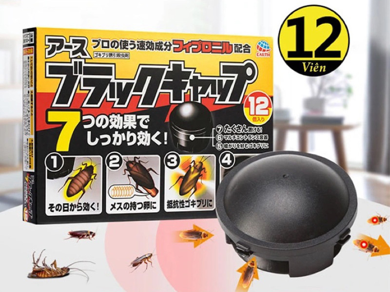 Thuốc diệt gián tận gốc Black Cap 12 viên EARTH