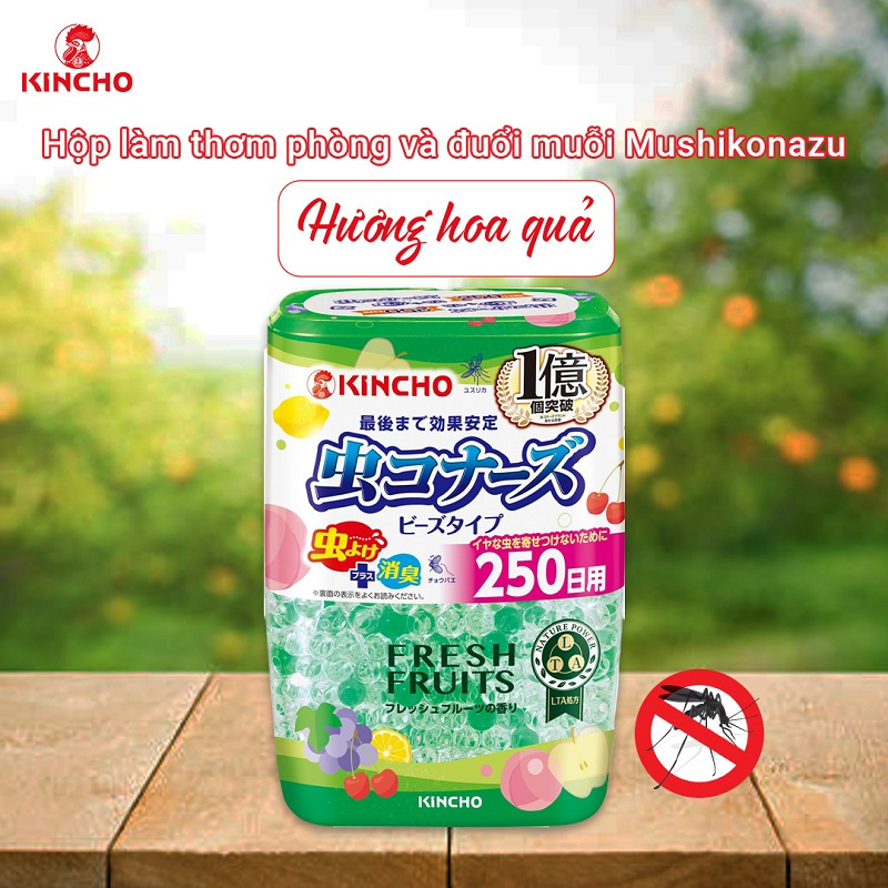 Hộp làm thơm phòng và đuổi muỗi dạng hạt 250 ngày (hương trái cây)