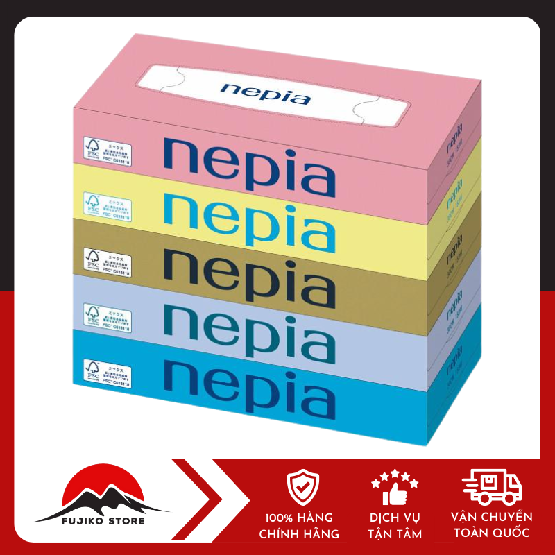 nepia-set-hop-giay-an-300-to-x-5-hop-ảnh 1 Set hộp giấy ăn (300 tờ x 5 hộp)