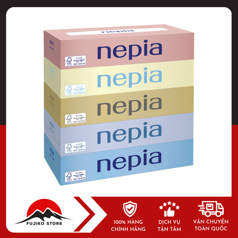 Set hộp giấy ăn (300 tờ x 5 hộp) NEPIA