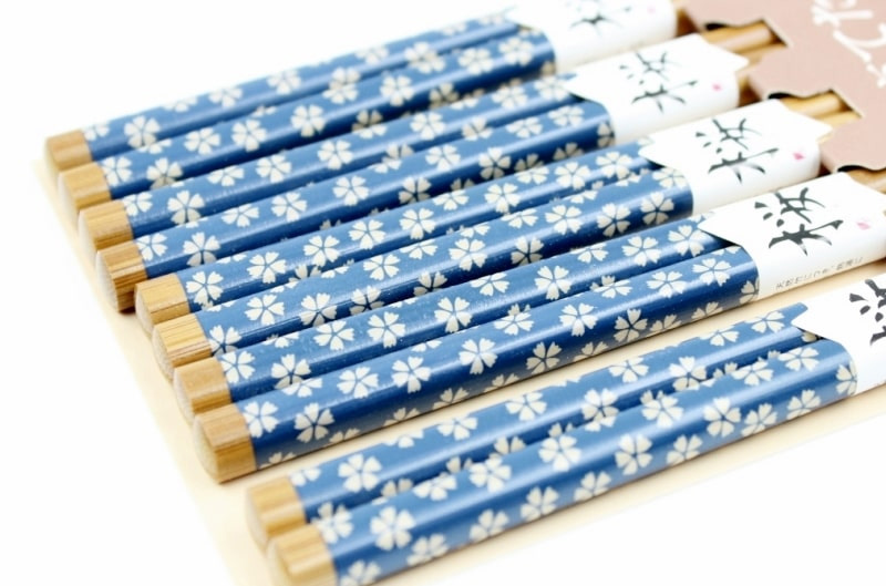 OEM - Set 5 đôi đũa hoa xanh