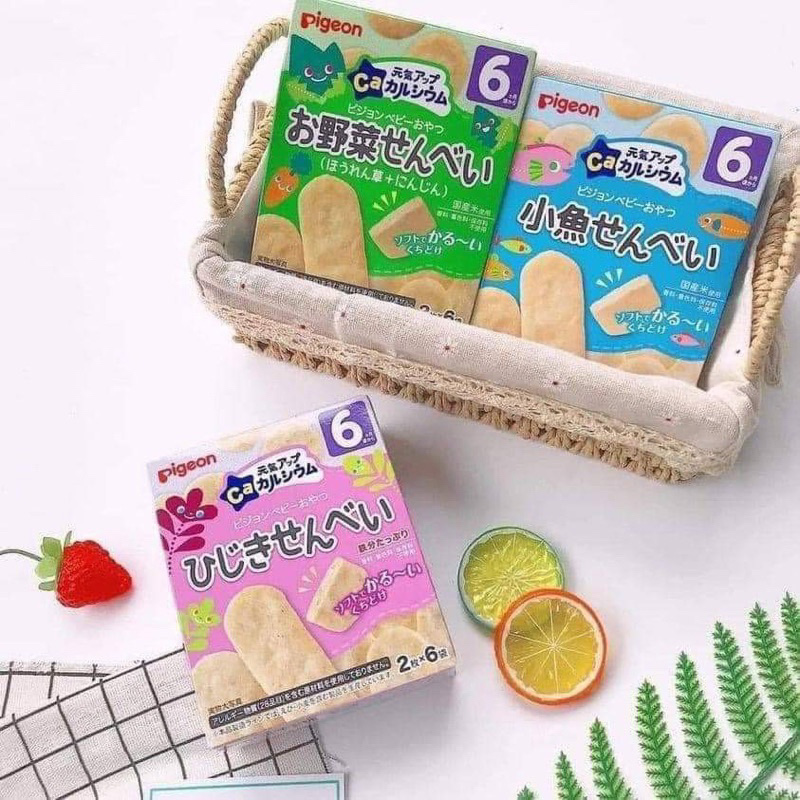 Bánh ăn dặm bổ sung canxi cá mòi 6 tháng PIGEON