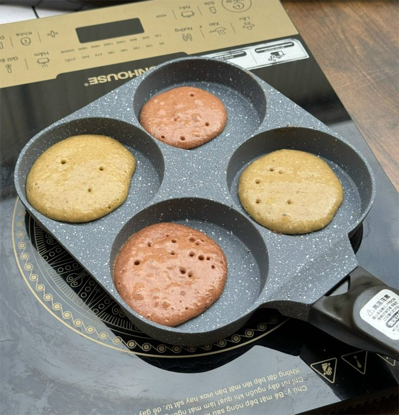 QUATTRO PAN - Chảo chống dính 4 ngăn vân đá cao cấp (dùng được bếp từ)