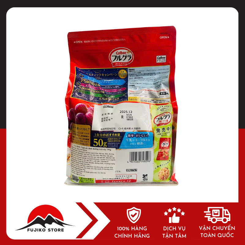 Ngũ cốc CALBEE dinh dưỡng trái cây