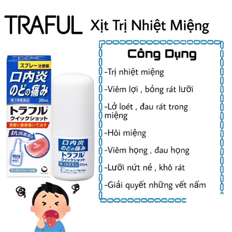 Xịt nhiệt miệng Nhật Bản cho trẻ từ 2 tuổi 20ml DAIICHI SANKYO