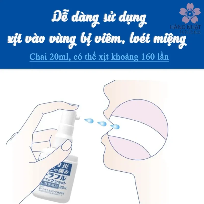 Xịt nhiệt miệng Nhật Bản cho trẻ từ 2 tuổi 20ml DAIICHI SANKYO