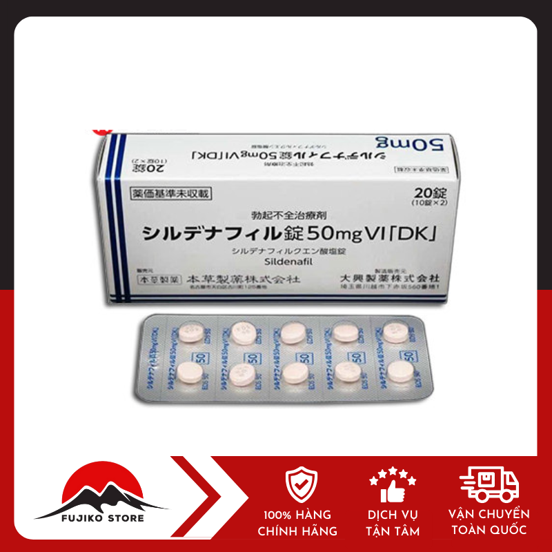 Viên uống tăng cường sinh lý nam Sildenafil 20v DAIKOU