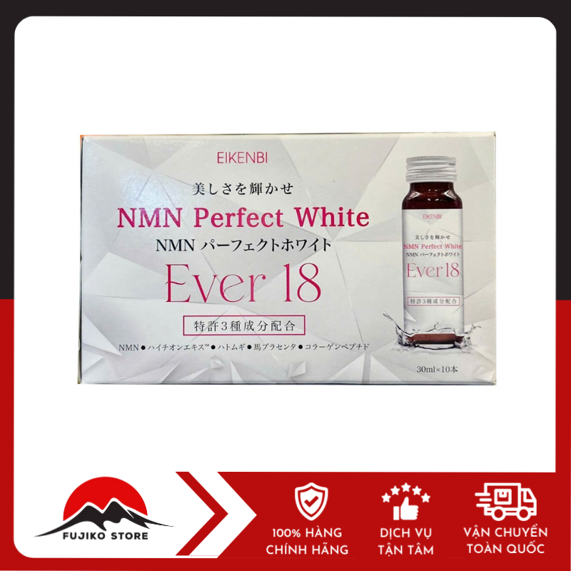 Nước uống kích trắng da NMN ever 10 lọ EIKENBI