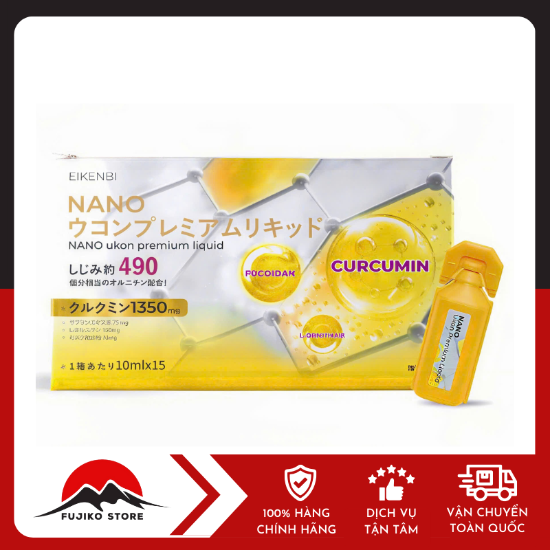 Tinh chất nghệ nano tảo nâu fukoidan 15 ống EIKENB