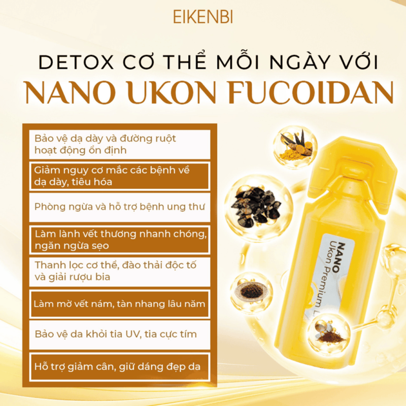 Tinh chất nghệ nano tảo nâu fukoidan 15 ống EIKENB