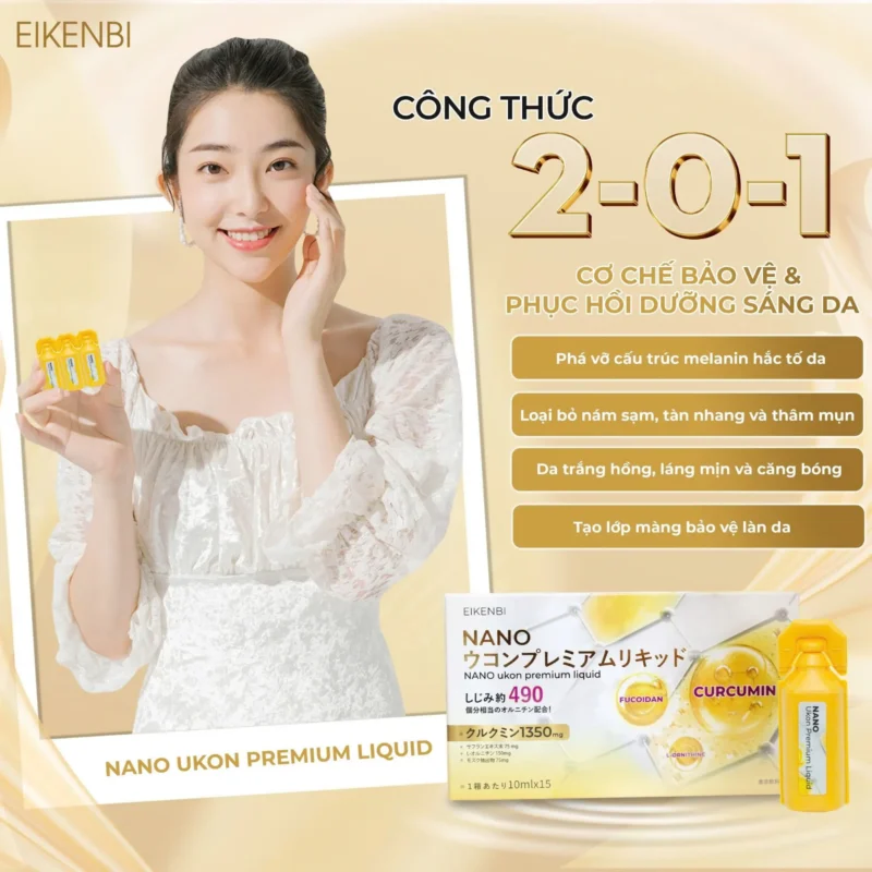 Tinh chất nghệ nano tảo nâu fukoidan 15 ống EIKENB