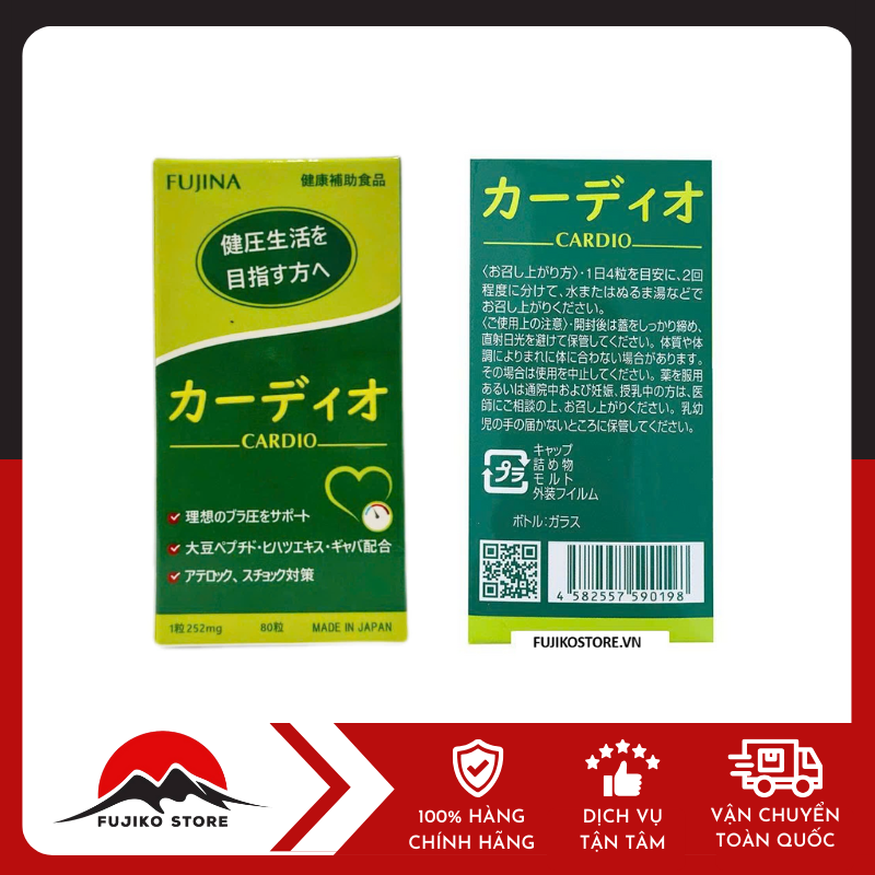 Viên hỗ trợ hạ huyết áp Cardio 80 viên FUJINA
