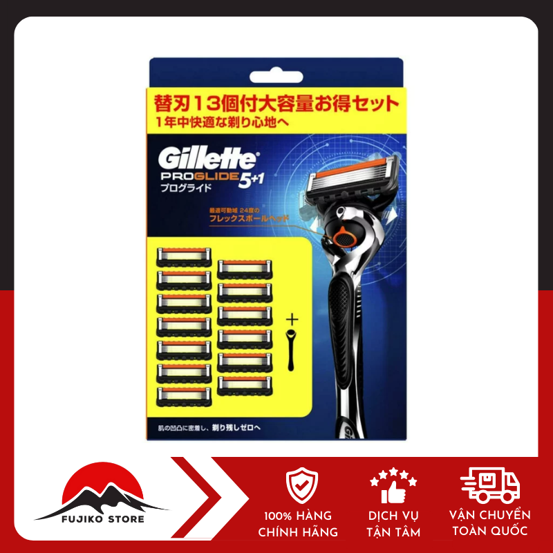 Set dao cạo râu không pin Proglide Flexball Power kèm 13 lưỡi thay thế Gillette