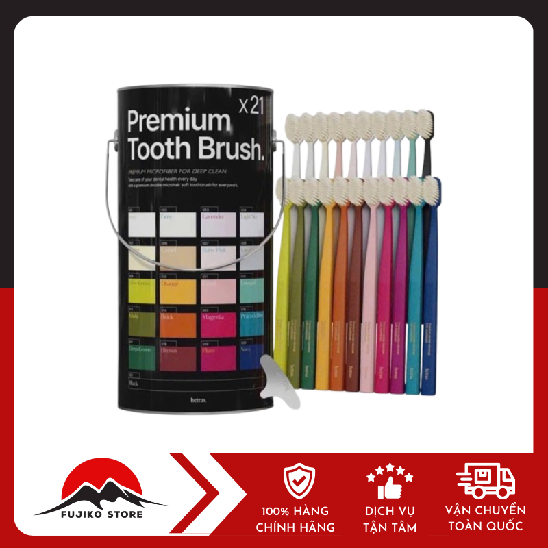 hetras-premium-bo-ban-chai-premium-tooth-brush-21-chiec-ảnh 2 Bộ bàn chải Premium Tooth Brush 21 chiếc HETRAS PREMIUM