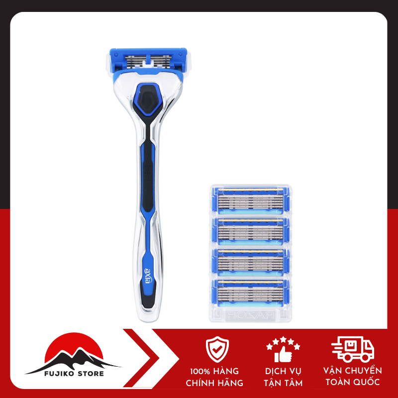 Dao cạo râu 5 lưỡi kép ( 1 chiếc + 8 lưỡi thay thế) KAI
