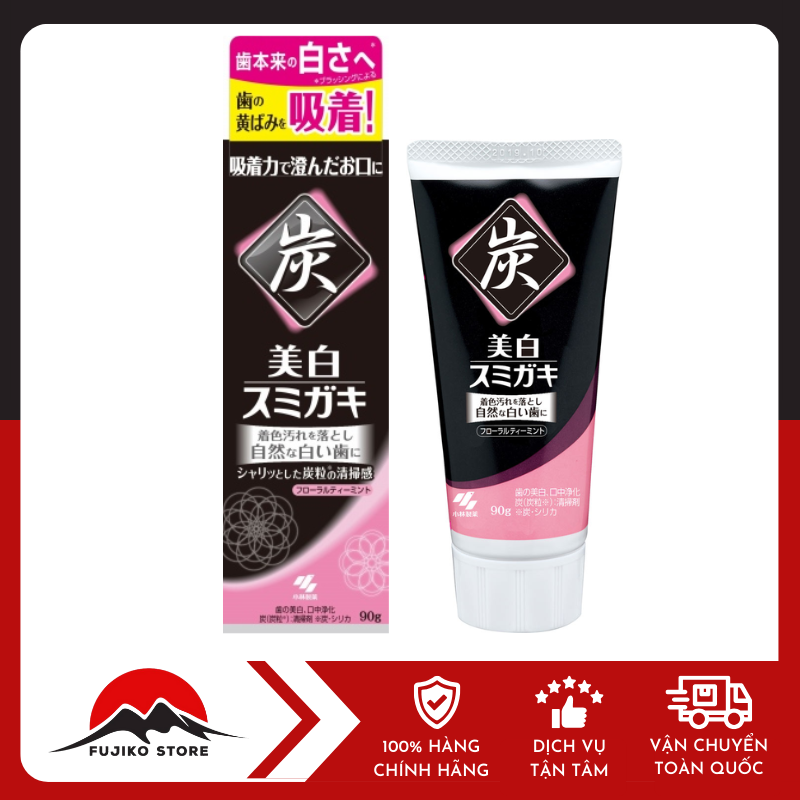 kobayashi-kem-danh-rang-than-hoat-tinh-90g-ảnh 1 Kem đánh răng than hoạt tính 90g KOBAYASHI