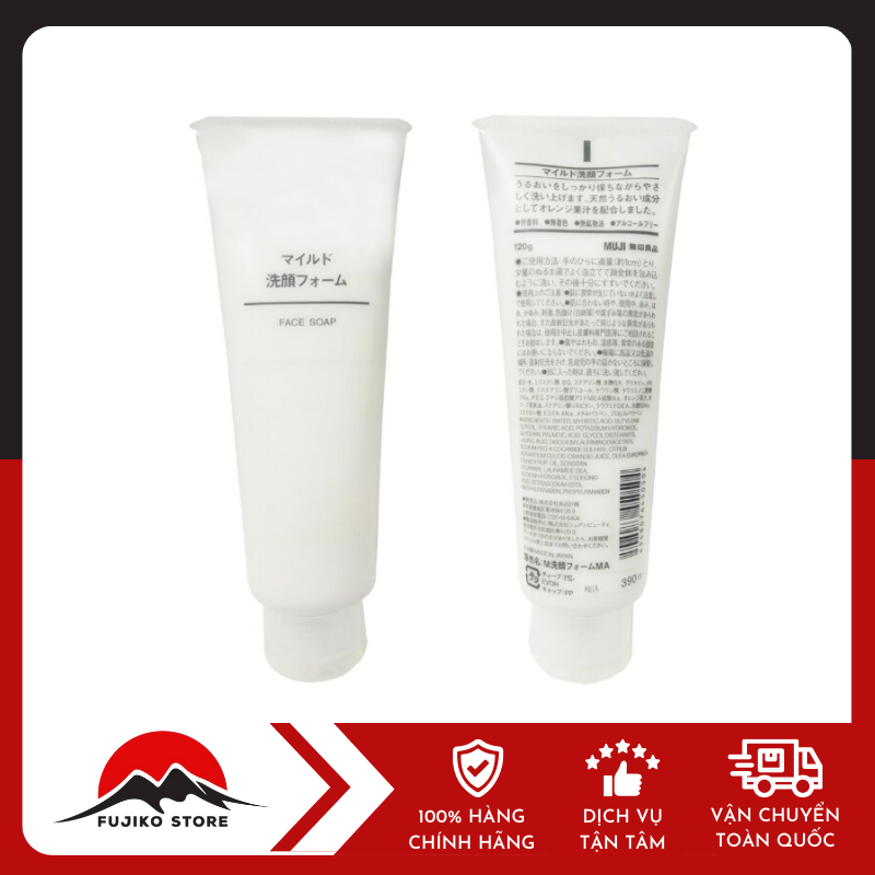 Sữa rửa mặt tẩy tế bào chết dưỡng ẩm MUJI